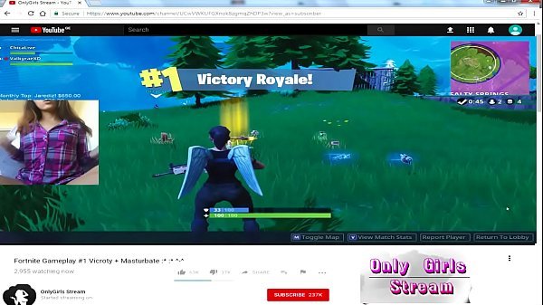 fortnite Gamer girl Masturbate Youtube stream